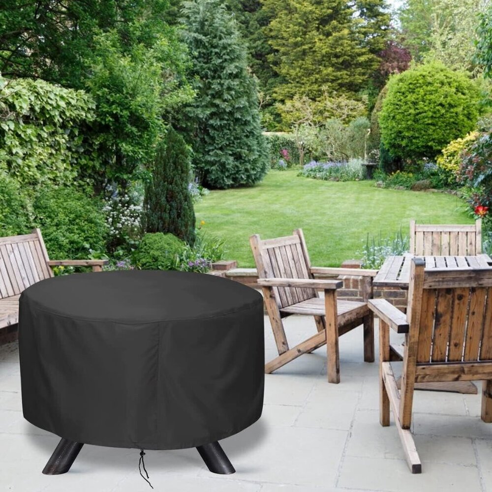 LBTING Fire Pit Cover, 32 inch Cover for 24-32 inch Round Firepit - Picture 5 of 5